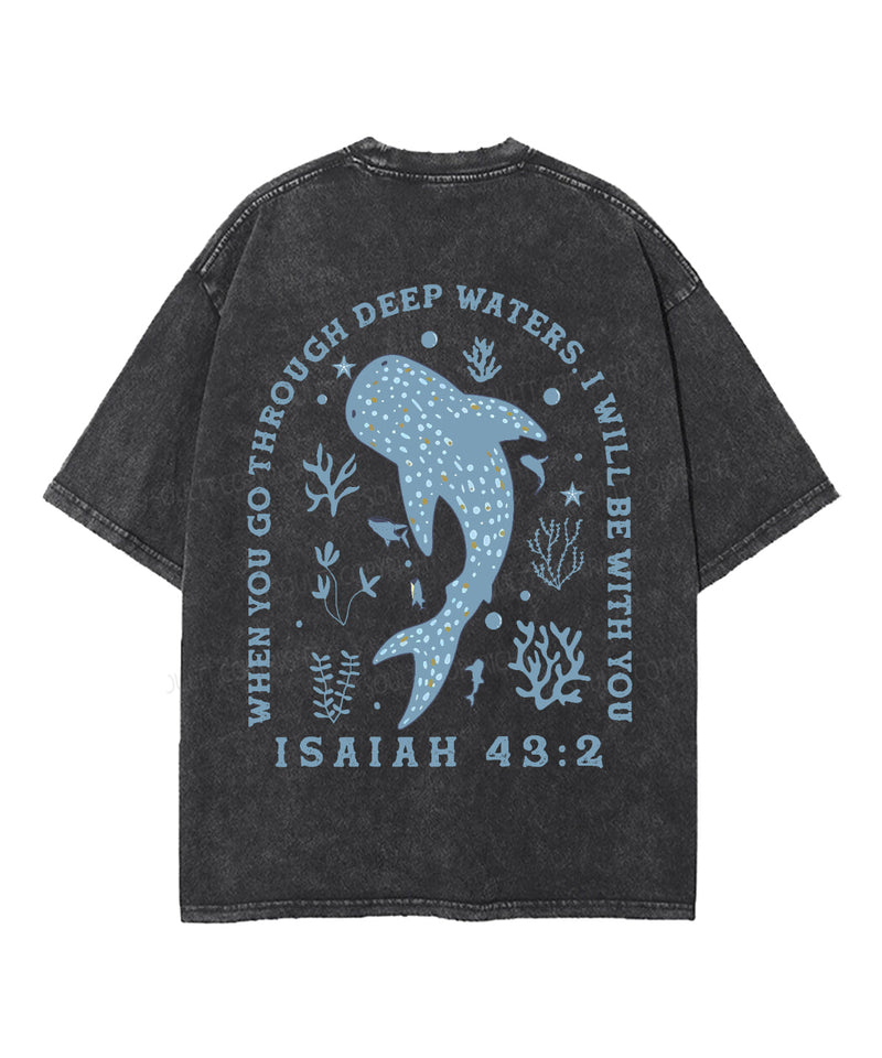 I Will Be With You Double Sided Unisex Washed Christian T-shirt