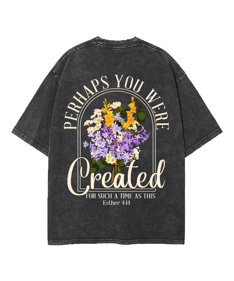 Created For Such A Time Double Sided Unisex Washed Christian T-shirt