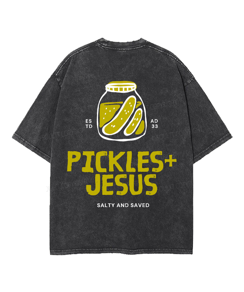 Salty And Saved Double Sided Unisex Washed Christian T-shirt