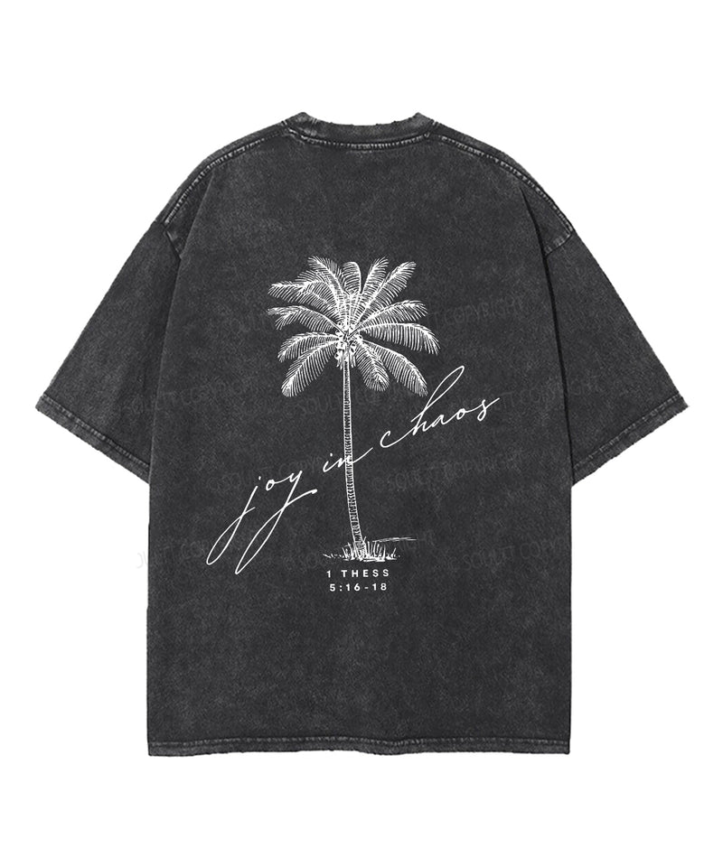 Joy in Chaos Double Sided Unisex Washed Christian T-shirt