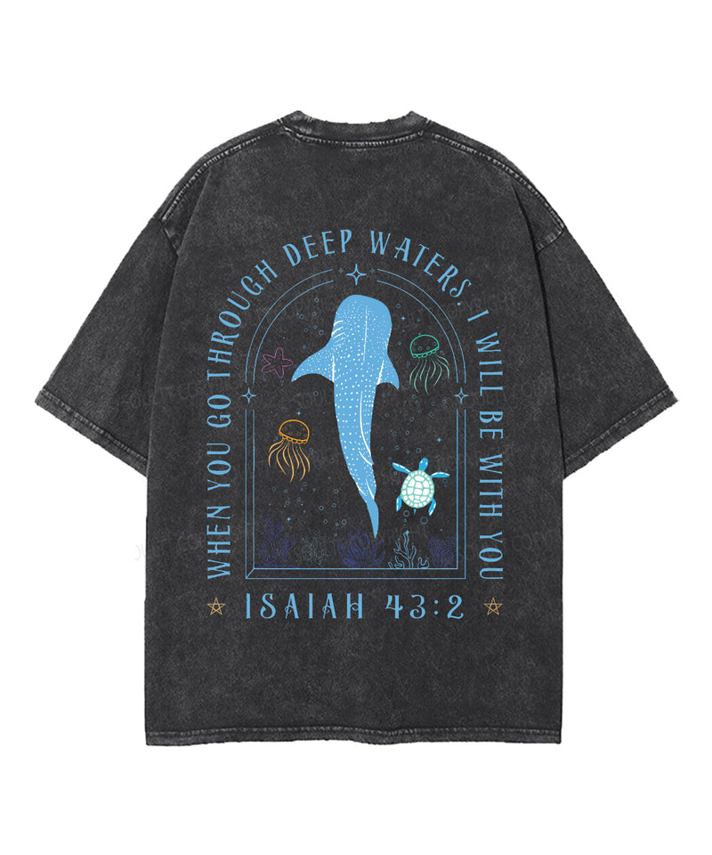 I Will Be With You Double Sided Unisex Washed Christian T-shirt