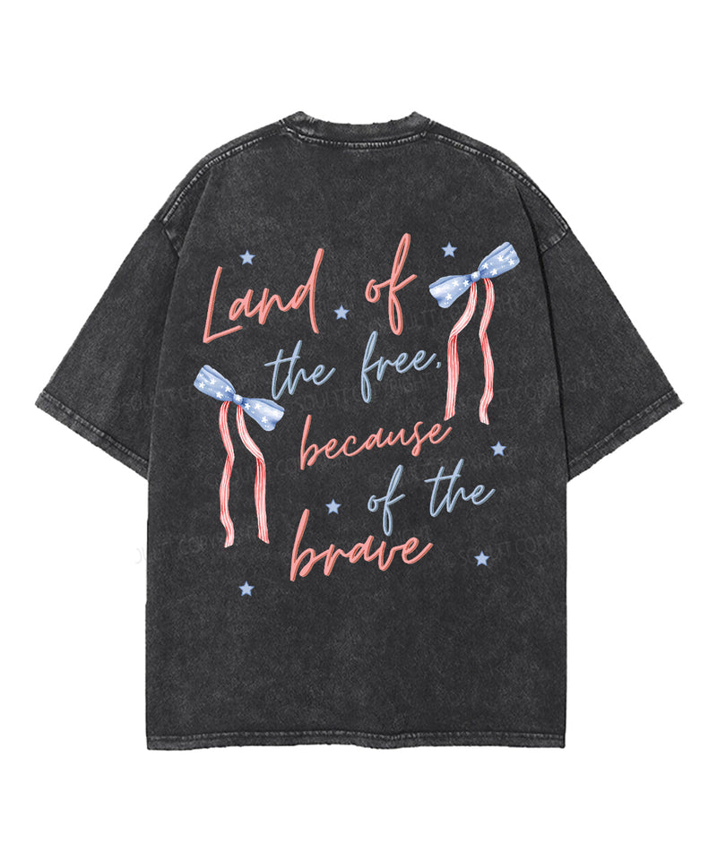 Land Of The Free Double Sided Unisex Washed Christian T-shirt