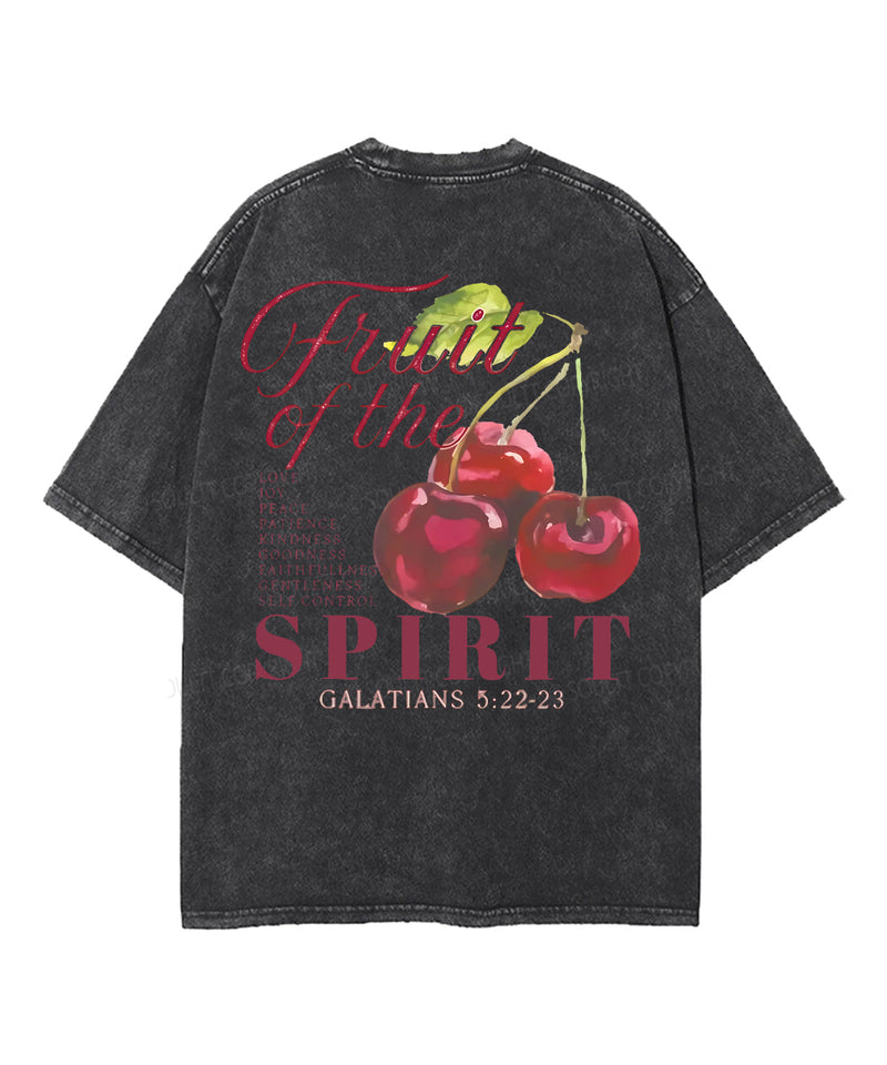 Fruit Of The Spirit Double Sided Unisex Washed Christian T-shirt