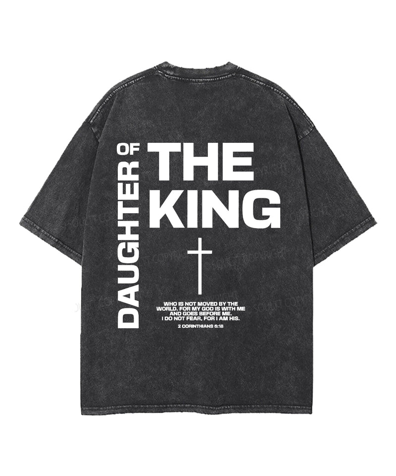 Daughter Of The King Double Sided Unisex Washed Christian T-shirt