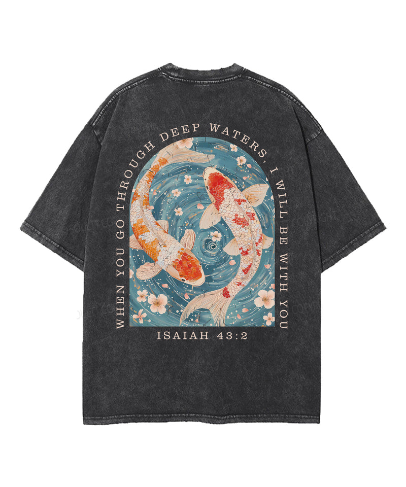 I Will Be With You Double Sided Unisex Washed Christian T-shirt