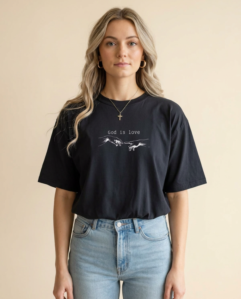 God Is Love Tee — Black